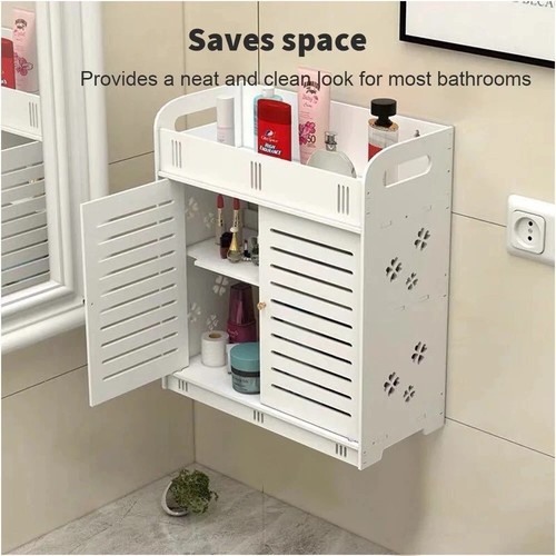 White bathroom small cabinet - white,