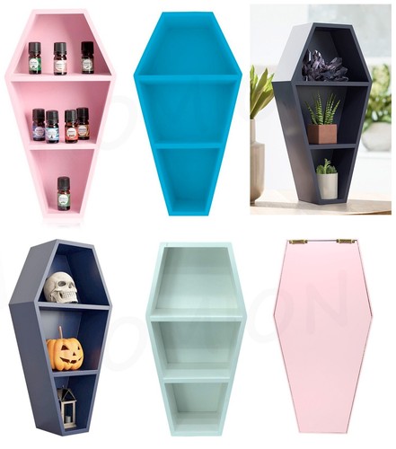 Coffin shaped wooden spooky - shaped,